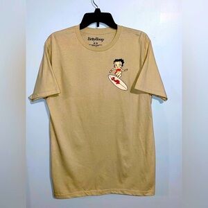 Betty Boop Tan Surfing Graphic Tee